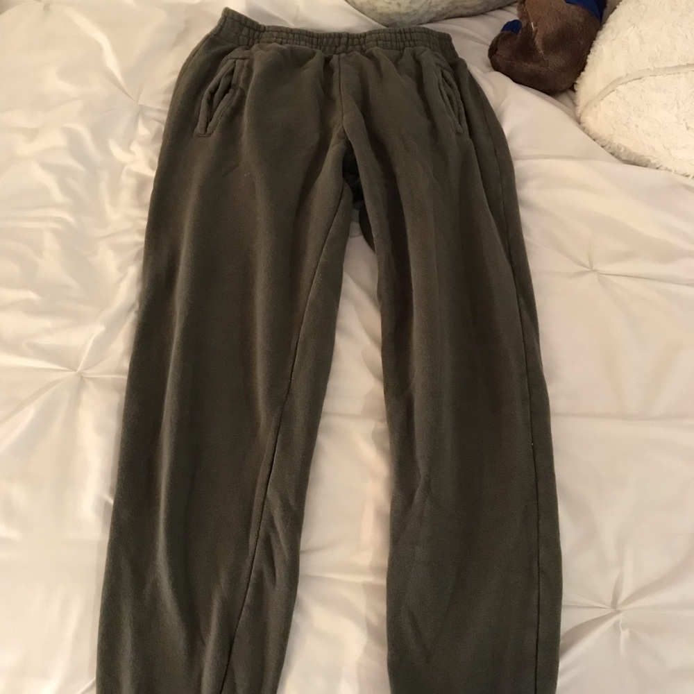 Olive green joggers from Brandy Melville